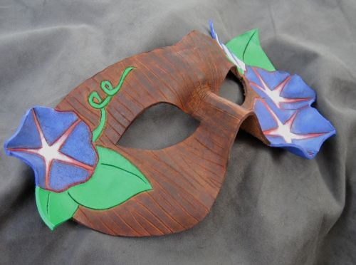 Mornign Glory Leather Mask