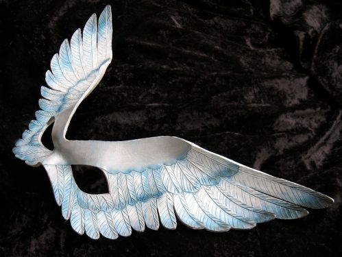 'Valkyrie' winged leather mask